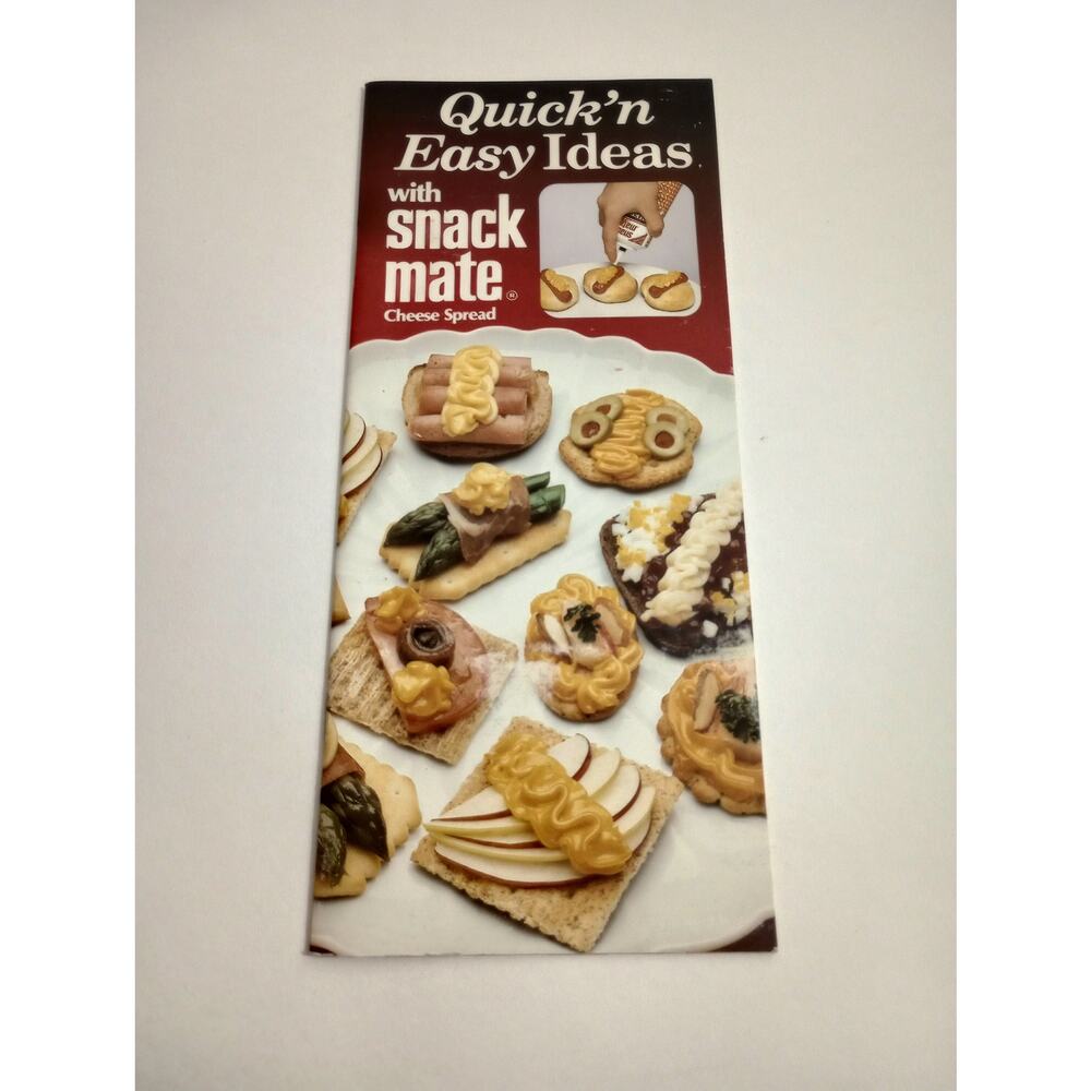 Vintage Cook Book Snack Mate Cheese Spread Quick'n Easy Ideas (bb2)